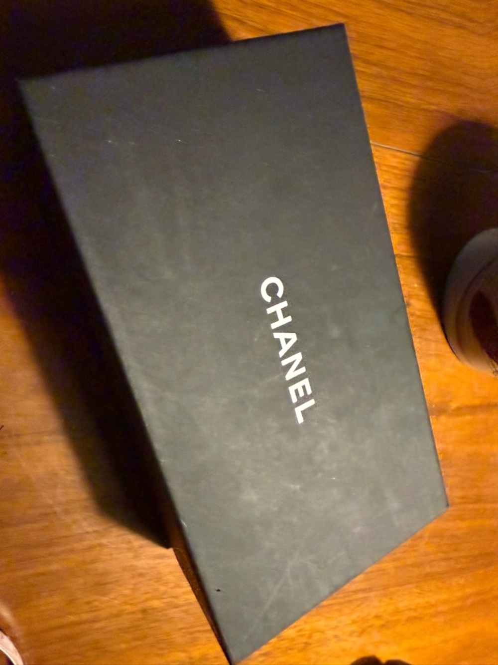 CHANEL Black Box with White Logo for sunglasses
